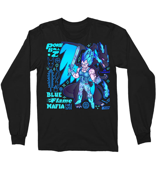 PokeBall Z Blue Flame Mafia (Limited Edition) Unisex LongSleeve T-Shirt